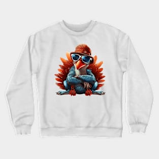 Cartoon Thanksgiving Turkey #20 Crewneck Sweatshirt